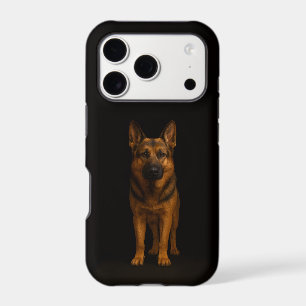 Black 4 Luxe iPhone 17 Pro, German Shepherd Dog iPhone 17 Pro Case
