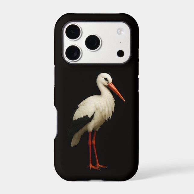 Black 4 Luxe iPhone 17 Pro, Graceful Stork Case-Mate iPhone Case (Back)