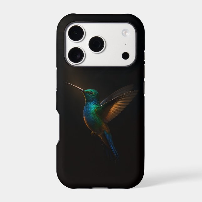 Black 4 Luxe iPhone 17 Pro, Hummingbird in flight Case-Mate iPhone Case (Back)