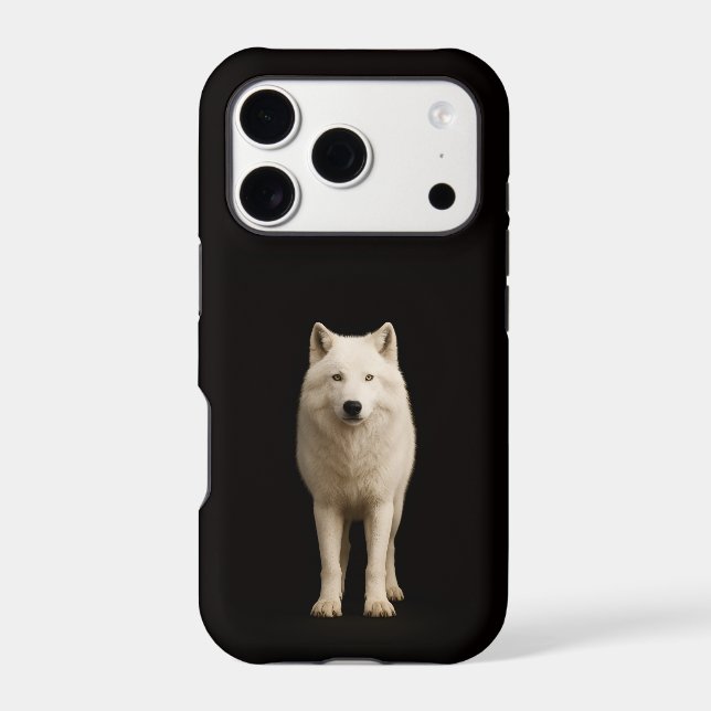 Black 4 Luxe iPhone 17 Pro, Ivory Arctic Wolf Case-Mate iPhone Case (Back)