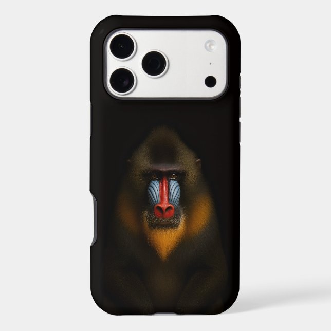 Black 4 Luxe iPhone 17 Pro Max Mandrill Monkey Case-Mate iPhone Case (Back)