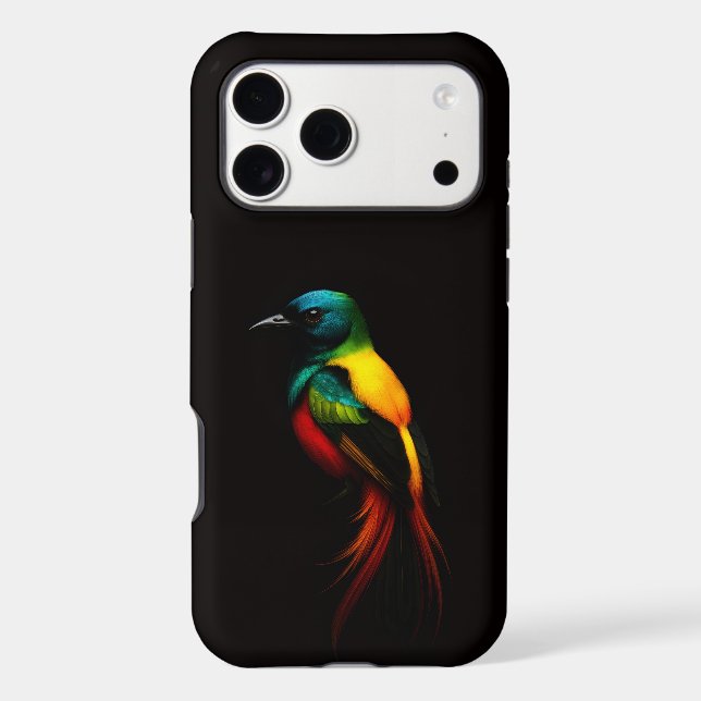 Black 4 Luxe iPhone 17 Pro Max Rainbow Bird Case-Mate iPhone Case (Back)