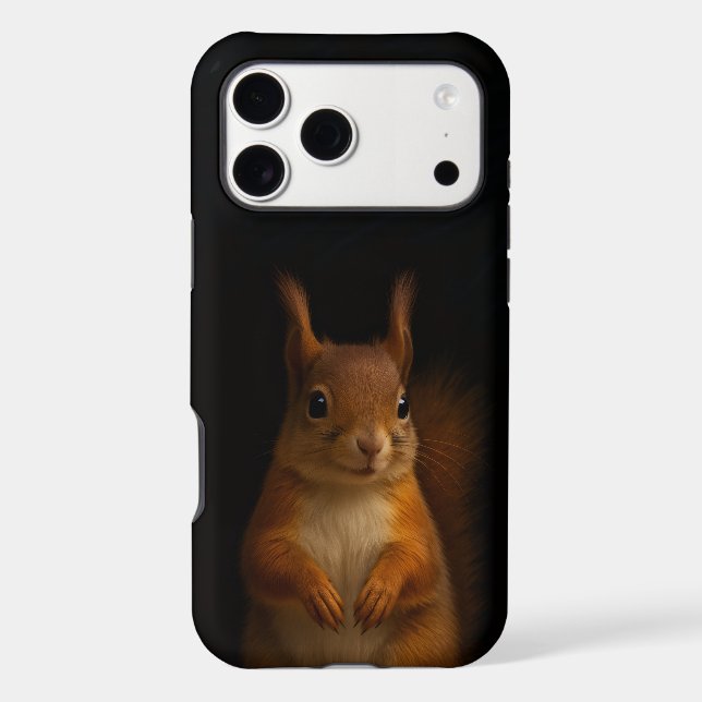Black 4 Luxe iPhone 17 Pro Max Red Squirrel Case-Mate iPhone Case (Back)
