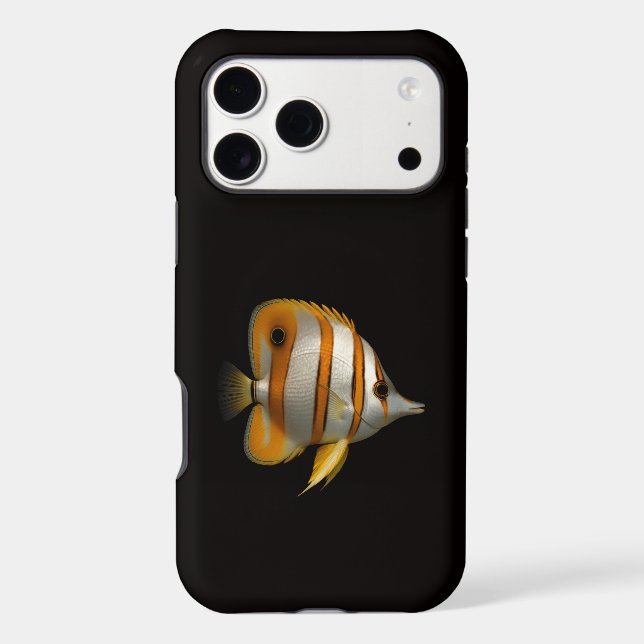 Black 4 Luxe iPhone 17 Pro Max Reef Butterflyfish Case-Mate iPhone Case (Back)