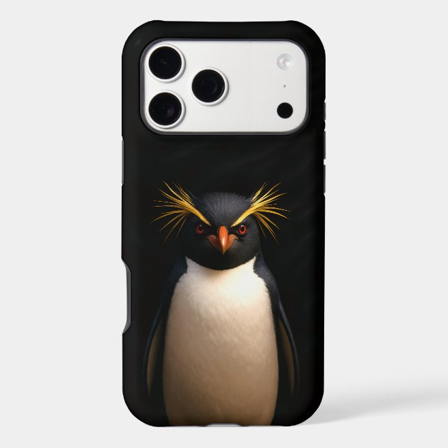 Black 4 Luxe iPhone 17 Pro Max Rockhopper Penguin Case-Mate iPhone Case (Back)