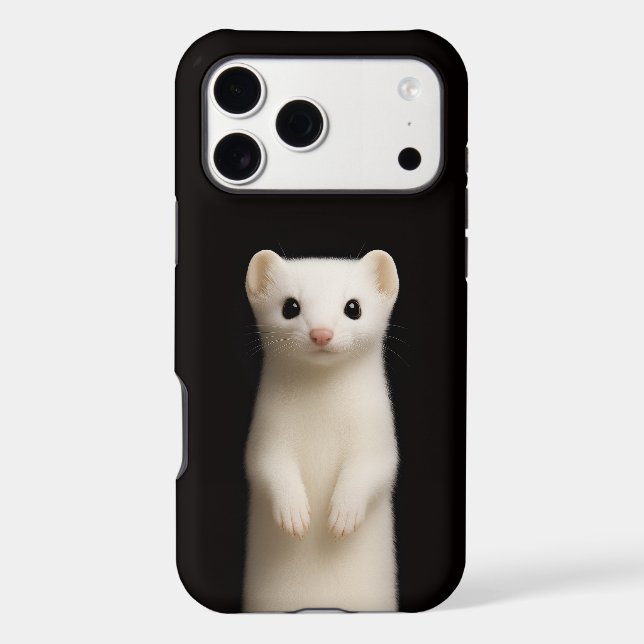 Black 4 Luxe iPhone 17 Pro Max, Stylish Ermine Case-Mate iPhone Case (Back)