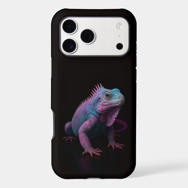 Black 4 Luxe iPhone 17 Pro Max Tropical Iguana Case-Mate iPhone Case (Back)