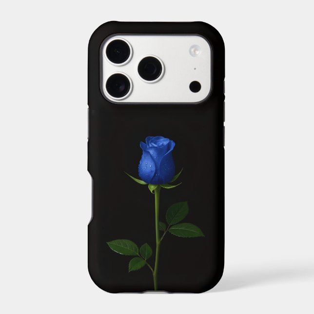 Black 4 Luxe iPhone 17 Pro, Midnight Blue Rose Case-Mate iPhone Case (Back)