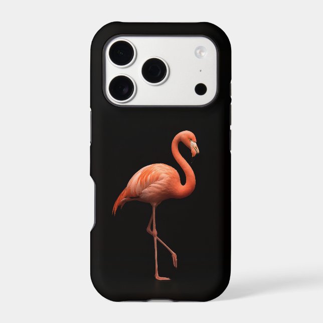 Black 4 Luxe iPhone 17 Pro, Pink Flamingo Case-Mate iPhone Case (Back)