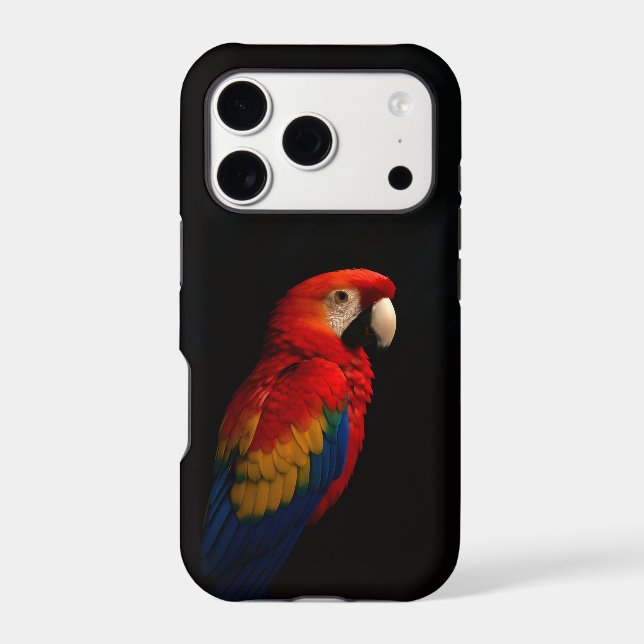 Black 4 Luxe iPhone 17 Pro, Scarlet Parrot Case-Mate iPhone Case (Back)