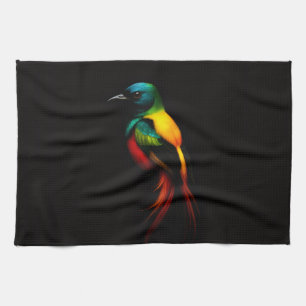 Black 4 Luxe Kitchen towel Rainbow Bird