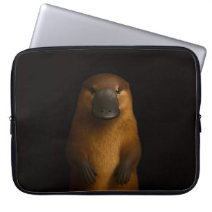 Black 4 Luxe Laptop Sleeve, Elegant Platypus Sleeve