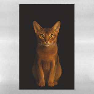 Black 4 Luxe Magnetic Sheet, Abyssinian Beauty Cat Magnetic Dry Erase Sheet