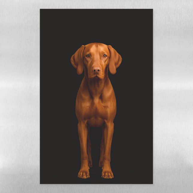 Black 4 Luxe Magnetic Sheet, Agile Vizsla Dog Magnetic Dry Erase Sheet (Vertical)