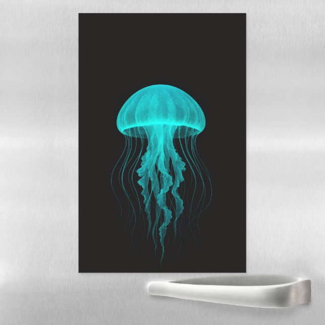 Black 4 Luxe Magnetic Sheet, Green Jellyfish Magnetic Dry Erase Sheet (In Situ)
