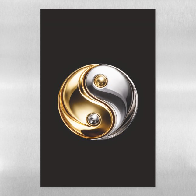 Black 4 Luxe Magnetic Sheet, Harmony Yin Yang Magnetic Dry Erase Sheet (Vertical)