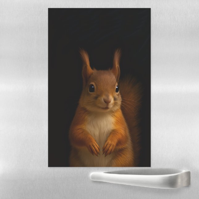 Black 4 Luxe Magnetic Sheet, Red Squirrel Dry Erase Sheet (In Situ)