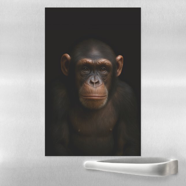 Black 4 Luxe Magnetic Sheet, Serene Chimpanzee Dry Erase Sheet (In Situ)