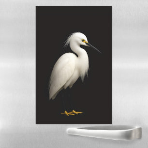 Black 4 Luxe Magnetic Sheet, Snowy Egret Dry Erase Sheet