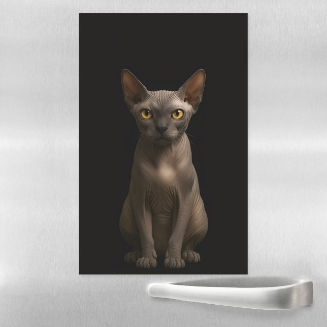Black 4 Luxe Magnetic Sheet, Sphynx Cat Dry Erase Sheet (In Situ)