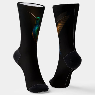 Black 4 Luxe Men sustainable socks Hummingbird Fly