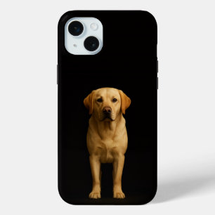 Black 4 Luxe, Minimalist Labrador iPhone 15 Plus Case