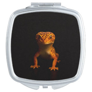 Black 4 Luxe mirror, Leopard Gecko Compact Mirror