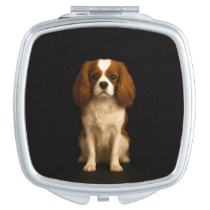 Black 4 Luxe mirror, Sweet Cavalier Spaniel Compact Mirror
