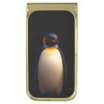 Black 4 Luxe Money Clip, Emperor Penguin Gold Finish Money Clip