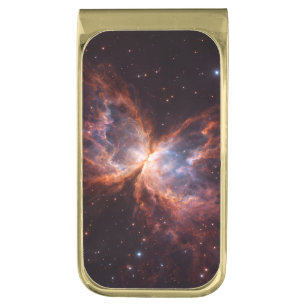 Black 4 Luxe Money Clip with Butterfly Nebula