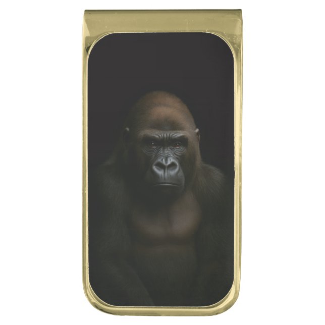 Black 4 Luxe Money Clip with Gorilla (Front Vertical)