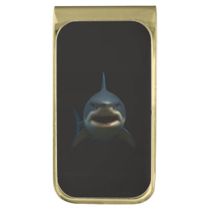 Black 4 Luxe Money Clip with Great White Shark