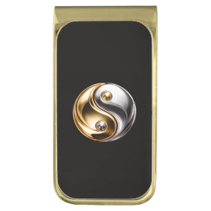 Black 4 Luxe Money Clip with Harmony Yin Yang