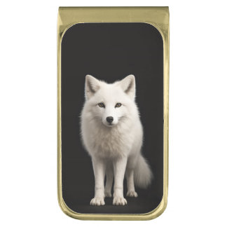 Black 4 Luxe Money Clip with Ivory Arctic Fox