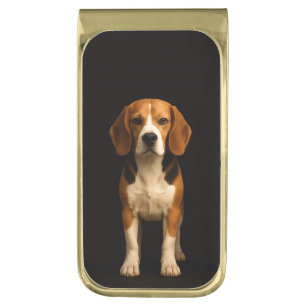 Black 4 Luxe Money Clip with Kind Beagle