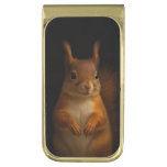 Black 4 Luxe Money Clip with Red Squirrel
