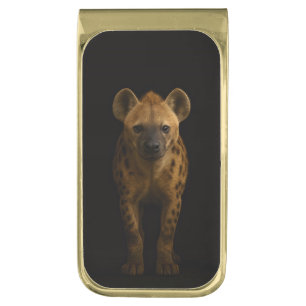 Black 4 Luxe Money Clip with Wild Spotted Hyena
