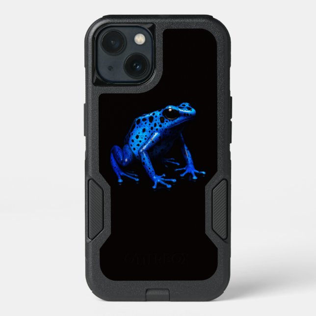 Black 4 Luxe OtterBox iPhone 13, Blue Frog 13 Case (Back)