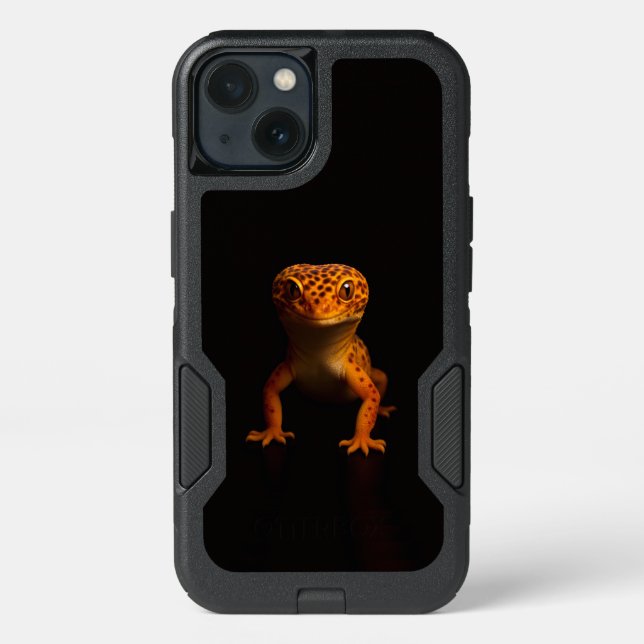 Black 4 Luxe OtterBox iPhone 13, Leopard Gecko 13 Case (Back)