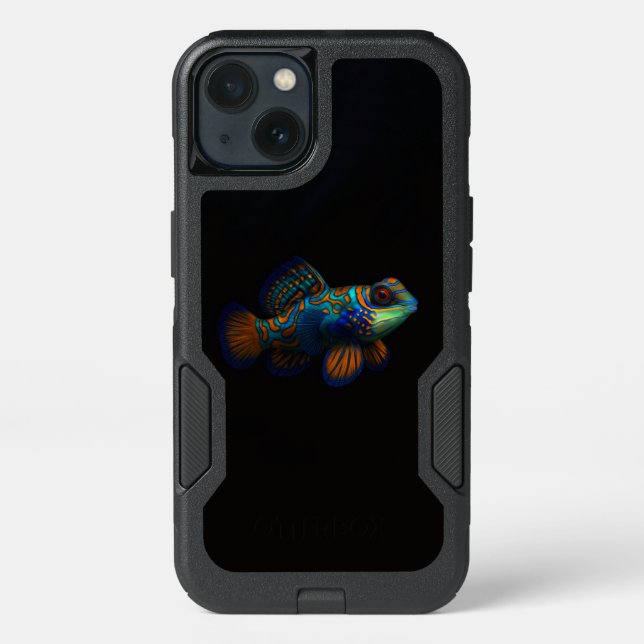 Black 4 Luxe OtterBox iPhone 13, Mandarin Dragonet 13 Case (Back)