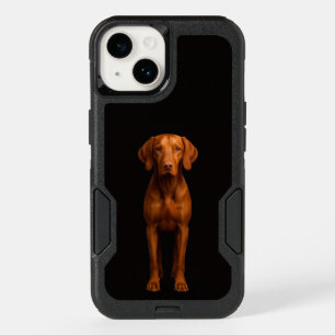 Black 4 Luxe Otterbox iPhone 14, Agile Vizsla Dog