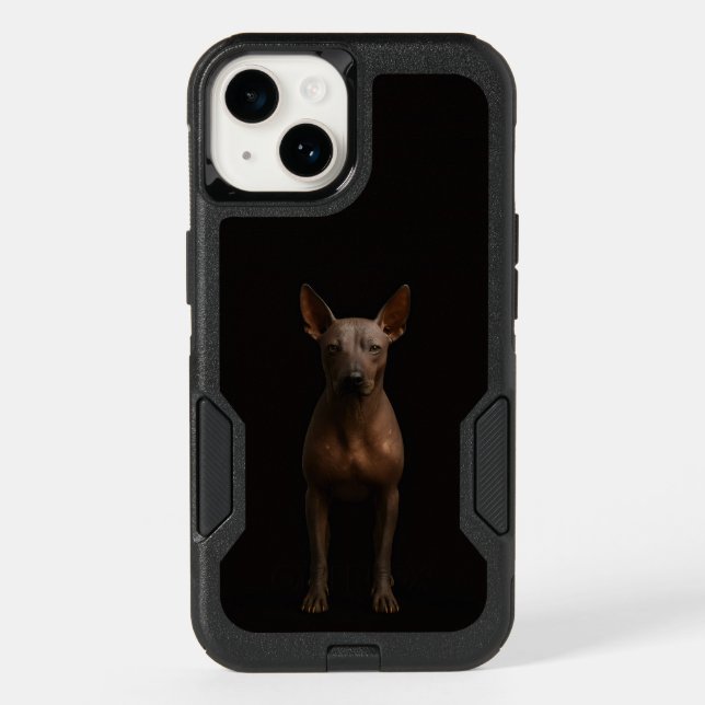 Black 4 Luxe Otterbox iPhone 14 Argentina Pila Dog (Back)