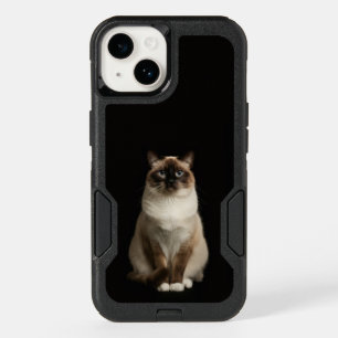 Black 4 Luxe Otterbox iPhone 14, Birmanese Cat