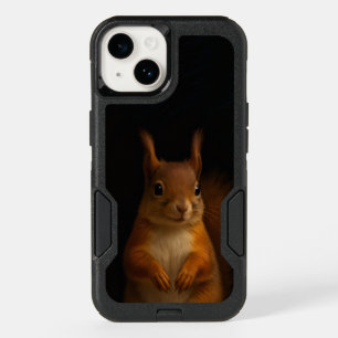 Black 4 Luxe OtterBox iPhone 14 Case, Red Squirrel