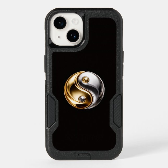 Black 4 Luxe Otterbox iPhone 14 Harmony Yin Yang (Back)