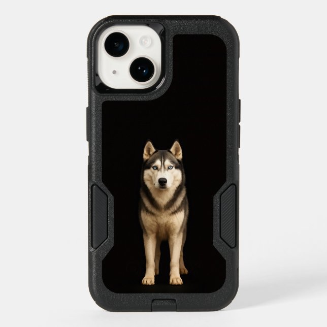 Black 4 Luxe Otterbox iPhone 14 Ice Elite Husky (Back)