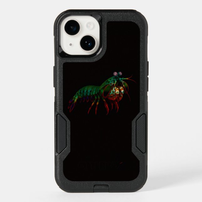 Black 4 Luxe Otterbox iPhone 14, Mantis Shrimp (Back)