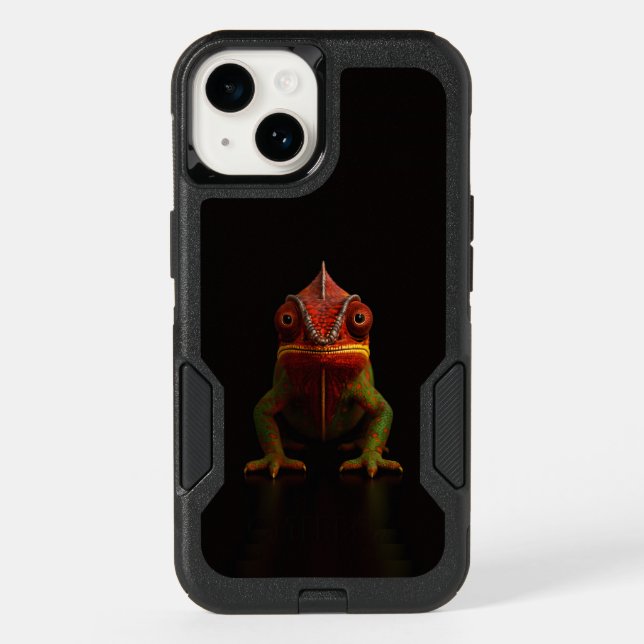 Black 4 Luxe Otterbox iPhone 14, Panther Chameleon (Back)