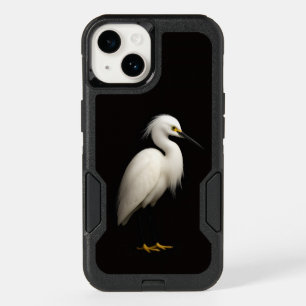Black 4 Luxe Otterbox iPhone 14, Snowy Egret