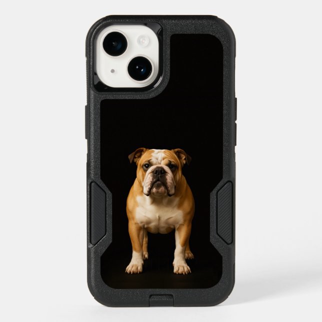 Black 4 Luxe Otterbox iPhone 14 Stamina Bulldog (Back)